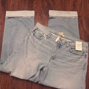 Madewell Women's Straight Leg Jeans in Light Blue